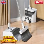Dustpan and Brush Combo Set Long Handle Non Stick Hair Brush Floor Cleaner Tool