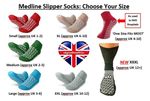 HOSPITAL SOCKS FALLS PREVENTION MEDICAL GRIP MOBILITY AID MEDLINE **ALL SIZES**