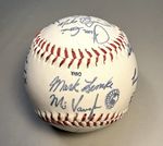 Baseball Vintage 80s Mark Lemke And Others Ball Stamped Autographed Collectible