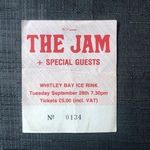 The Jam Paul Weller ticket Whitley bay Ice Rink 28/09/82 #0134
