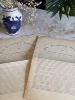 Rare 1858 Lower Canada Board of Agriculture Farmers Journal Vol 1+2 Newspaper
