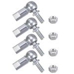 4pcs CS10 M6 Angle Ball Joint M6x1.0 Right Hand Male and Left Hand Female Thread