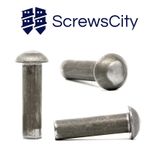Solid Steel Round Head Rivets DIN 660  - M6  M8  M10  M12
