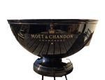 MOET CHANDON CHAMPAGNE MAGNUM BLACK LARGE ROUND COOLER 43 CM DIAMETER USED