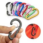 6PCS Stainless Aluminium carabiner clip Clasp Hook Keyring Camping Carabina