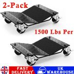 2 Pack Car Tire Skate Wheel Dolly Ball Bearing Machinery Mover Black 1500LB Each
