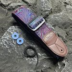 Guitar Strap Purple Electric Guitar Bass Acoustic Embroidery Anti-slip Heavy 