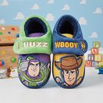Disney Toy Story Buzz & Woody Slippers Boys Kids Plush Warm UK 6-12