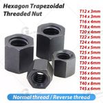 T12-T45 Hexagon Trapezoidal Threaded Nut Trapezoidal Lead Screw Rod Left / Right