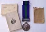 GENERAL SERIVICE MEDAL (1918 GSM TYPE) PALASTINE 1945-48 CLASP C/W BOX OF ISSUE