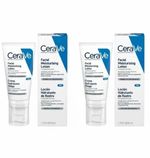 2x CERAVE FACIAL MOISTURISING LOTION PM SPF50 52ML for Normal To Dry Skin UK