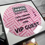 Oasis Knebworth Park Loch Lomond Cork 1996 VIP Guest 12"  Slip Mat UNFRAME