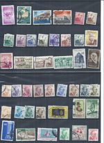 Turkey stamps.  Mainly 1950s used lot. 3 bottom right with thins (AV145)
