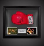 Dome Framed Nigel Benn Signed Boxing Glove Great Signature £224