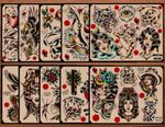 American traditional tattoo flash Set Prints Set Of 10 11x14