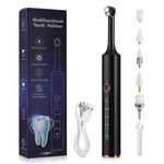 Electric Tooth Polisher Plaque Remover Teeth Whitening Kit with 5 Heads 4 Modes