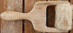 Antique Victorian Embossed Wooden Rolling Press with Wheat/Cow Imprint