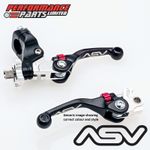 ASV F4 Short Black Brake + Clutch Lever Kit Std Perch Yamaha Banshee 350 1998