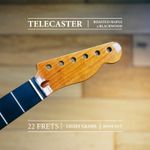 Telecaster Neck – Roasted Maple & Blackwood | 22 Frets | Light Gloss Finish