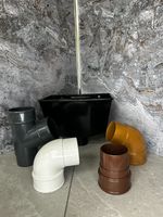 Square Downpipe Fittings 65mm White, Black, Brown, Anthracite Grey & Clay Brown