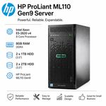 HP ProLiant ML110 Gen9 Server Xeon E5-2620 v4 8GB RAM 2x 1TB 2x 2TB HDD