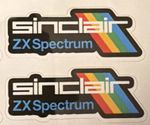 Sinclair 2 X  ZX SPECTRUM STICKER COMPUTERS RETRO STICKER Clive Sinclair
