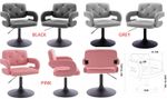 Set of 2  Beauty Spa Salon Gas Lift Hairdressing Salon Chairs Faux Leather