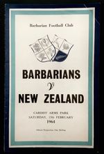 1964 BARBARIANS v NEW ZEALAND programme