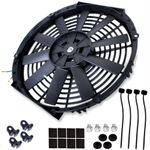 Universal 12" inch Slim Fan Push Pull 12V Electric Radiator Cooling Mount Kit
