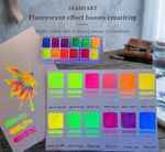 12 Fluorescent Color Solid Watercolor Paint Portable Neon Watercolor Pigments Ha