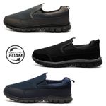 RRP £39.99 - MEMORY FOAM Tru-Flex Coast Path Mens Comfort Slip-On Trainers