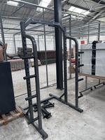 BodyMax Power Rack Squat Rack Pull Up Station Dip Handles Weight Storage Gym