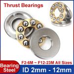 Thrust Ball Bearings Miniature 2mm 3mm 4mm 5mm 6mm 7mm 8mm 9mm 10mm 12mm ID