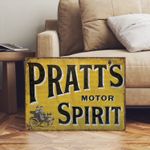 Vintage  Style Rare Pratts Motor Oil Motor Spirit  Advertising Sign