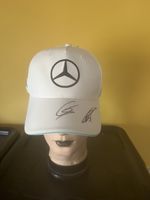 LEWIS HAMILTON & GEORGE RUSSELL HAND SIGNED MERCEDES F1 TEAM DRIVER CAP 2024 NWT