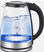 Glass Kettle 2.0 L Capacity-1800W Quick Boil Blue Light