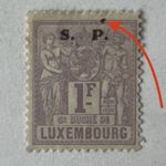 ERROR 1882 MINT MH OG S.P. OVERPRINT LUXEMBOURG STAMP #O62 EXTRA DOT MARK
