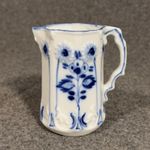 Antique Blue White Delfts Porcelain Milk Creamer Pitcher Hand Painted Floral
