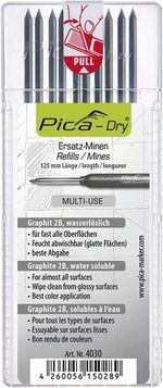 Pica DRY Pencil Refills 10 pack for 3030 Long Life Markers Graphite Leads 4030 W