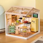 Rolife Super Creator Happy Meals Kitchen Plastic DIY 1:24 LED Dollhouse XmasGift