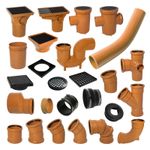 Underground Drainage 110mm Pipe Fittings Bend Trap Gulley Socket Grid Coupler