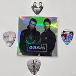 OASIS LIAM GALLAGHER NOEL PLECTRUMS x 0.7  + Holographic Sticker Set Plecs