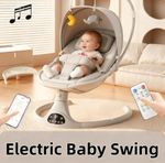 Bluetooth Electric Baby Swing Infant Cradle Bouncer Chair Rocker Music Remote UK