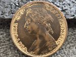Victoria Half-Penny 1875H E.F With Lustre High Grade 