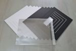 Black Picture Photo Mounts+Backs+Clear Bags- Choice of Sizes and Packs