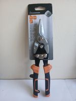Magnusson Straight Tin Snips CR-V 250mm Sheet Metal Cutters Orange/Black