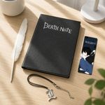 Death Note Book Cosplay Notebook Feather Pen Necklace Bookmark PU Cover Durable