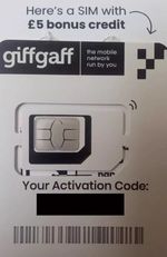 Giffgaff SIM Card - Pre-Activated & Ready to Use (UK)