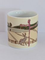 Vintage small pot, Market Harborough Hare,  porcelain,