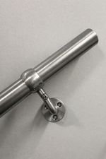 Handrail | Stainless Steel Flat Ends – Slider Bracket, Premium Rail